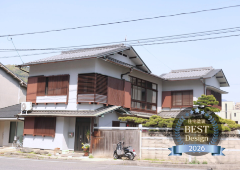 外壁塗装、弁柄塗装、和風住宅、木部、ブラウン